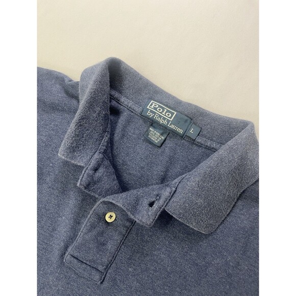 Polo Ralph Lauren Men's Classic Fit Mesh Polo Shirt Blue Heather Size Large - Picture 4 of 8